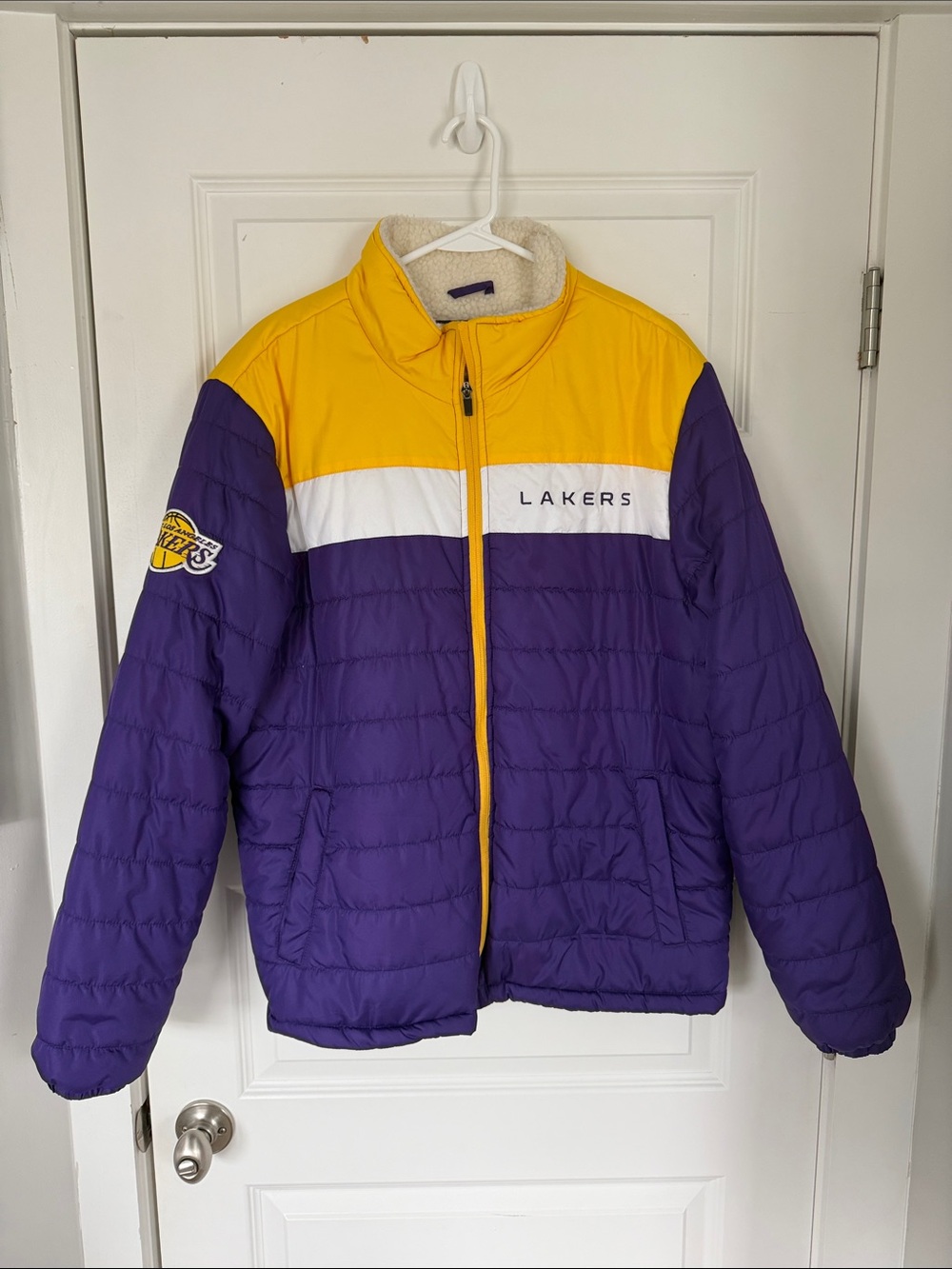 NBA Los Angeles Lakers Puffer Jacket - Purple & Gold